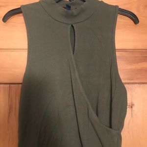 Never worn high neck keyhole blouse